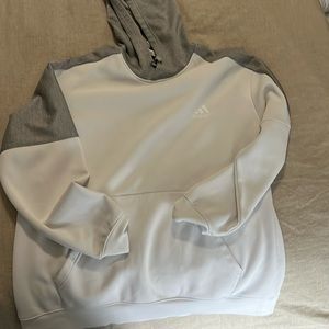 White and gray adidas hoodie